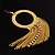 Gold-Tone Sparkling Hoop Tassle Earrings - view 4