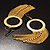 Gold-Tone Sparkling Hoop Tassle Earrings - view 5