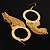 Gold-Tone Sparkling Hoop Tassle Earrings - view 9