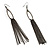 Long Tassel Earrings (Black) - view 2