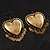 Copper Tone Dangle Heart Earrings