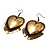 Copper Tone Dangle Heart Earrings - view 4