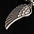 Silver Tone Large Wing Dangle Earrings - view 4