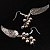 Silver Tone Large Wing Dangle Earrings - view 6