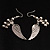 Silver Tone Large Wing Dangle Earrings - view 7