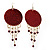 Red Disk Metal Chandelier Fashion Earrings - view 8