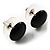 Set Of 3 Black Button Shaped Stud Earrings (22mm, 17mm, 13mm) - view 4