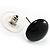 Set Of 3 Black Button Shaped Stud Earrings (22mm, 17mm, 13mm) - view 6