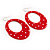 Red Polka Dot Hoop Earrings