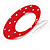 Red Polka Dot Hoop Earrings - view 7