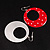 Red Polka Dot Hoop Earrings - view 4