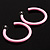 Pink Plastic Hoop Earrings - view 6
