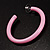 Pink Plastic Hoop Earrings - view 5