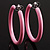 Pink Plastic Hoop Earrings - view 3