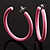 Pink Plastic Hoop Earrings - view 7