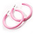 Pink Plastic Hoop Earrings