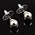 Silver Tone Clear Stud Earring Set - view 4