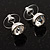 Silver Tone Clear Stud Earring Set - view 5