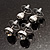 Silver Tone Clear Stud Earring Set - view 2
