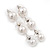 Set of 3 Snow White Faux Pearl Stud Earrings (15mm,12mm, 10mm) - view 10