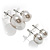 Set of 3 Snow White Faux Pearl Stud Earrings (15mm,12mm, 10mm) - view 9