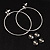 Hoop, Cubic Zirconia & Star Stud Earring Set (Silver)