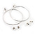 Hoop, Cubic Zirconia & Star Stud Earring Set (Silver) - view 2