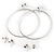 Hoop, Cubic Zirconia & Star Stud Earring Set (Silver) - view 7
