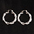 Rhodium Plated Twisted Hoop Earrings (35mm diameter) - view 7