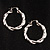 Rhodium Plated Twisted Hoop Earrings (35mm diameter) - view 3