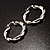 Rhodium Plated Twisted Hoop Earrings (35mm diameter) - view 8