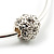 Rhodium Plated Crystal Ball Hoop Earrings (55mm Diameter) - view 3