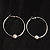 Rhodium Plated Crystal Ball Hoop Earrings (55mm Diameter) - view 5