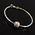 Rhodium Plated Crystal Ball Hoop Earrings (55mm Diameter) - view 6