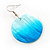 Round Shell Drop Earrings (Blue) - view 2