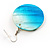 Round Shell Drop Earrings (Blue) - view 3