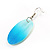Round Shell Drop Earrings (Blue) - view 4