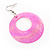Pink Shell Drop Hoop Earrings - view 2