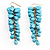Turquoise Plastic Bead Dangle Earrings
