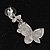 Burgundy Enamel Butterfly Drop Earrings - view 5