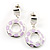 Lilac Pink Enamel 'Donut' Drop Earrings - view 7