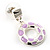 Lilac Pink Enamel 'Donut' Drop Earrings - view 4