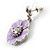 Lilac Enamel Flower Drop Earrings - view 4