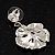Grey Enamel Flower Drop Earrings - view 7