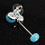 Aqua Blue Resin Bead Drop Earrings - view 4