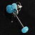 Aqua Blue Resin Bead Drop Earrings - view 10