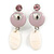 Pink Enamel Crystal Drop Earrings