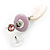 Pink Enamel Crystal Drop Earrings - view 8