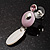Pink Enamel Crystal Drop Earrings - view 9
