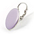 Lilac Pink Small Round Enamel Drop Earrings - view 6